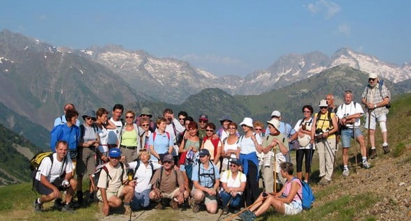 Groupe de randonneurs en week-end Pyrénées